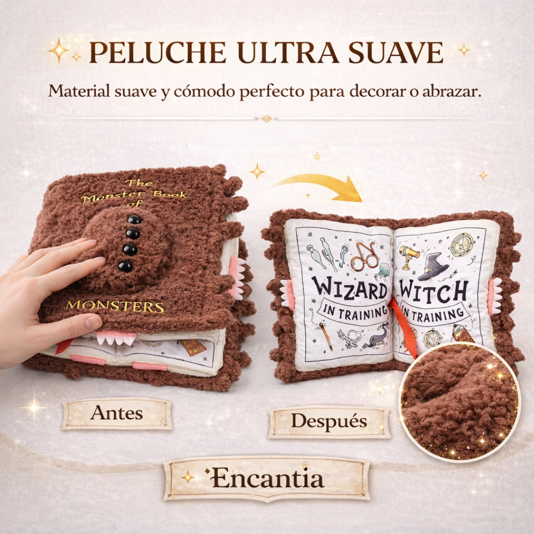 Cojín Libro Monstruoso de Peluche