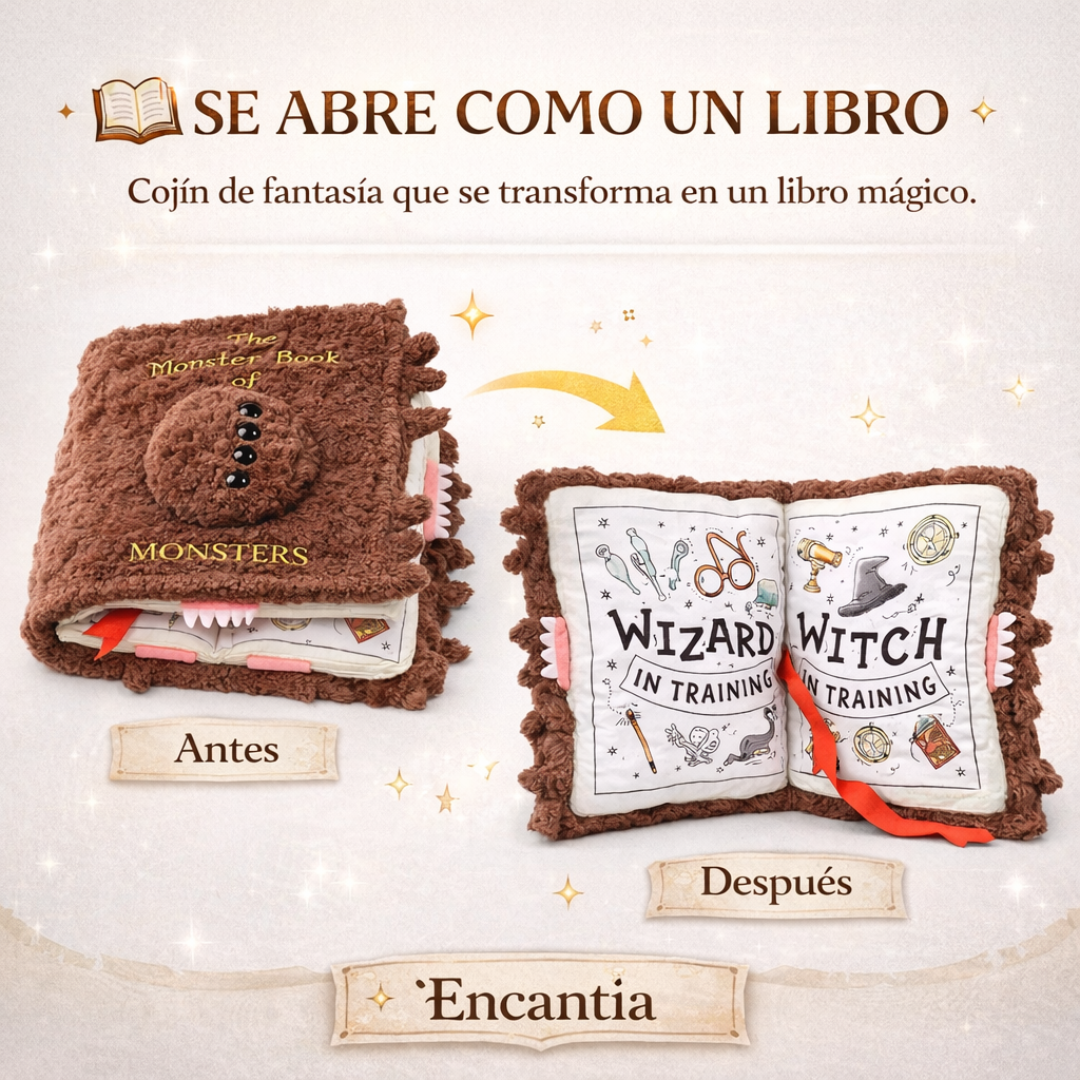 Cojín Libro Monstruoso de Peluche